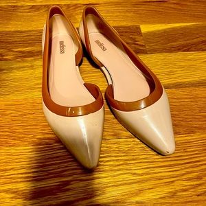 Melissa flats, good condition, beige/blush pink